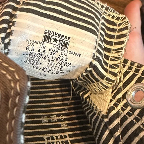 Converse One Star Brown Low Tops Laceless Slip On Women's Size 6.5 - Picture 6 of 9